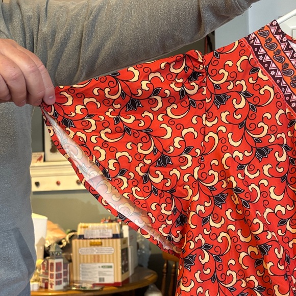 NWOT-SHEIN Red and Purple Paisley Maxi Dress - Picture 5 of 9